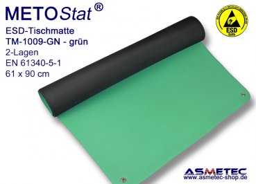 ESD-Tischmatte TM-1009-GN, grün, 61 x 90 cm